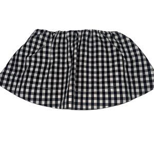 Wilfred Aritzia Bonaventure Cropped Top Size M Black White Gingham Countrycore